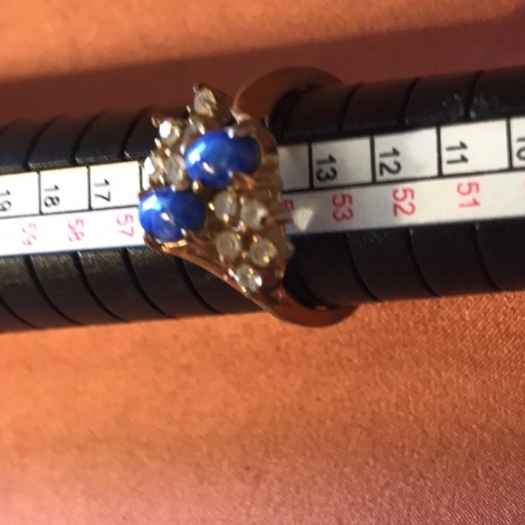 Elegant Blue and Silver Women's Ring - Picture 2 of 6